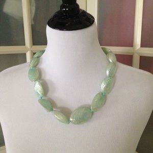 Mint colored seashell necklace